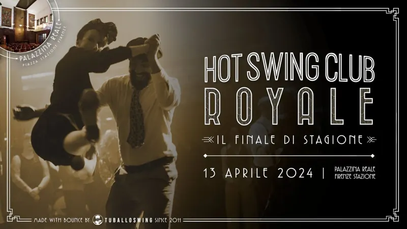 Locandina dell'Hot Swing Club Royale, aprile 2024