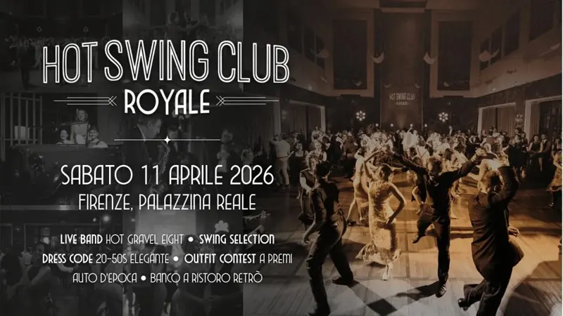 Locandina dell'Hot Swing Club Royale, aprile 2026